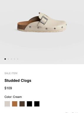 Saint + Sofia White Leather Slide Clogs